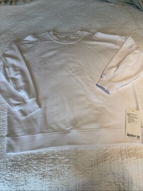 lululemon athletica White Pullover Sweatshirt Perfectly Oversized Crew